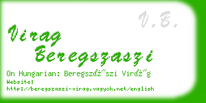 virag beregszaszi business card